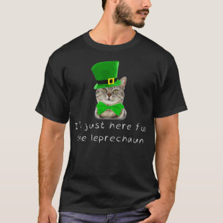 St Patricks Day Irish Cat here Leprechaun Pet  T-shirt