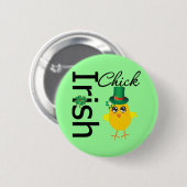 St. Patrick's Day Irish Chick Ronde Button 5,7 Cm (Voorkant /achterkant)