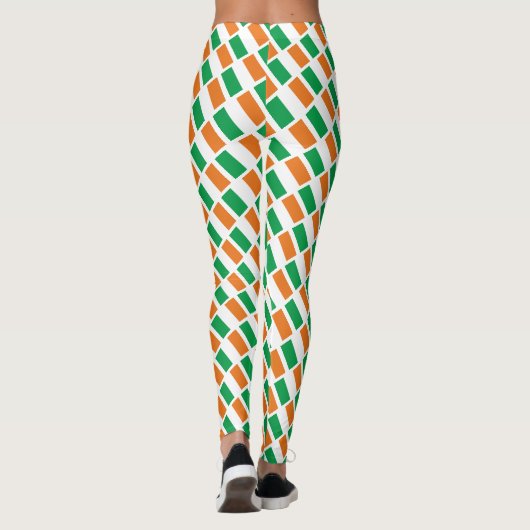 St Patrick's Day IRISH Christelijk UW EIGEN RACE Leggings (Achterkant)
