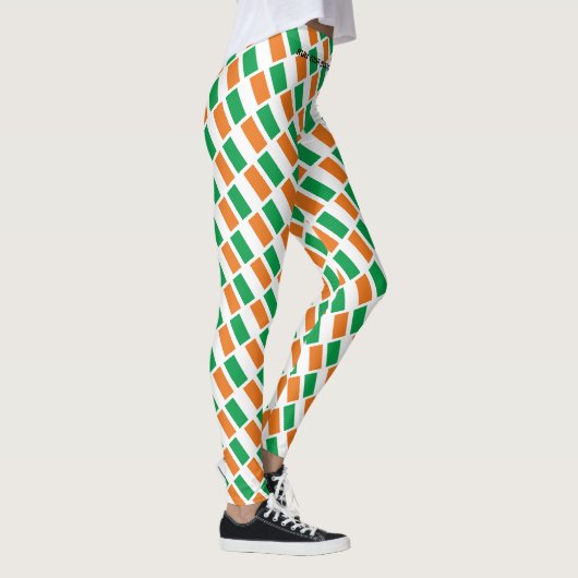 St Patrick's Day IRISH Christelijk UW EIGEN RACE Leggings (Rechts)