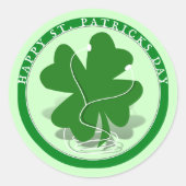 St. Patrick's Day iRish Clover Ronde Sticker (Voorkant)