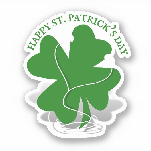 St. Patrick's Day iRish Clover Sticker (Voorkant)