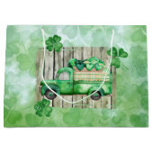 St. Patrick's Day Irish Clovers  Truck Groot Cadeauzakje (Voorkant)