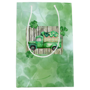 St. Patrick's Day Irish Clovers  Truck Medium Cadeauzakje