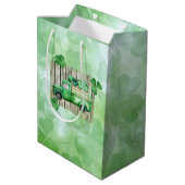 St. Patrick's Day Irish Clovers Truck Medium Cadeauzakje (Achterkant Gekanteld)