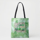 St. Patrick's Day Irish Clovers  Truck Tote Bag (Voorkant)