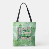 St. Patrick's Day Irish Clovers  Truck Tote Bag (Achterkant)