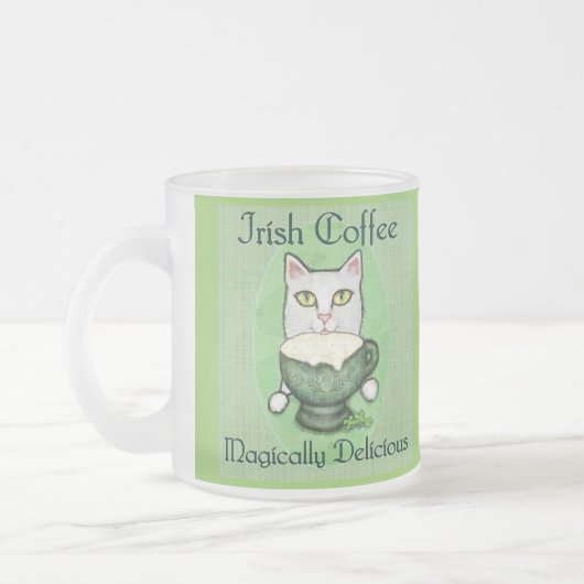 St. Patrick's Day Irish Coffee Cat Mok (Links)