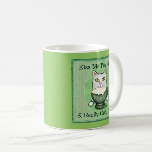 St. Patrick's Day Irish Coffee Cat Mok (Voorkant rechts)