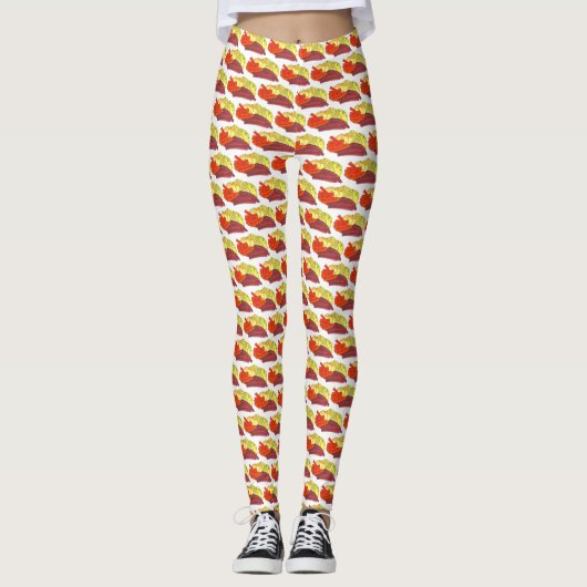 St. Patrick's Day Irish Corned Beef Cabbage Potato Leggings (Voorkant)