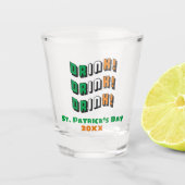 St Patricks Day Irish Cute Funny Drink Shot Glas (Voorkant)