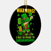 St Patricks Day Irish Dabbing Leprechaun St Patric Keramisch Ornament (Rechts)