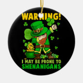 St Patricks Day Irish Dabbing Leprechaun St Patric Keramisch Ornament (Voorkant)