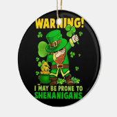 St Patricks Day Irish Dabbing Leprechaun St Patric Keramisch Ornament (Links)