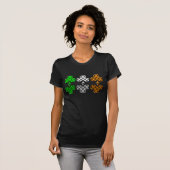 St. Patrick's Day Irish Damask Clovers T-Shirt (Voorkant volledig)