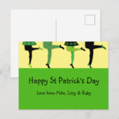 St Patrick's Day Irish Dancers' Legs Briefkaart (Voorkant / Achterkant)
