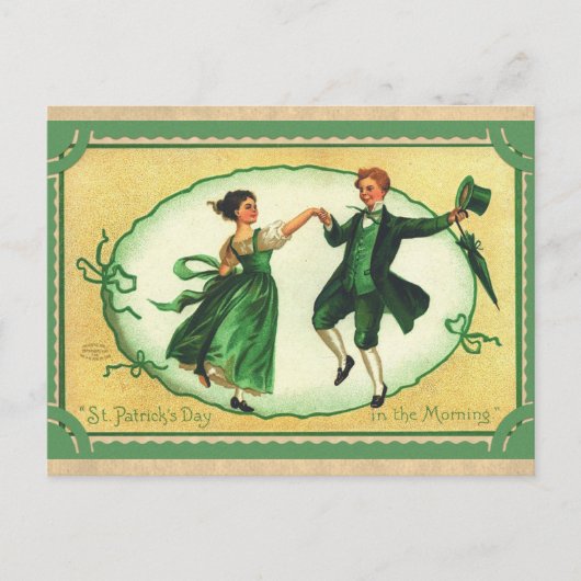 St Patricks Day  Irish DansCouple Briefkaart (Voorkant)