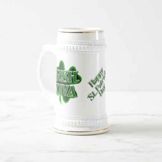 St. Patrick's Day Irish Diva Bierpul (Voorkant links)
