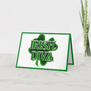 St. Patrick's Day Irish Diva Notitiekaartje