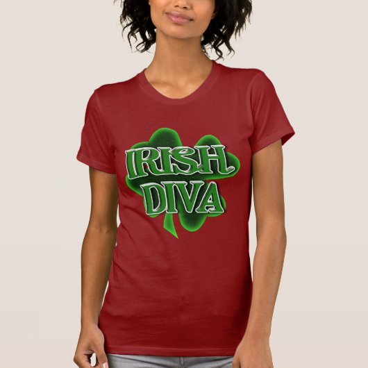 St. Patrick's Day Irish Diva T-shirt (Voorkant)
