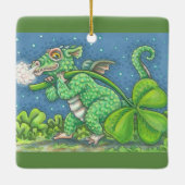 ST. PATRICK'S DAY IRISH DRAGON ORNAMENT Square (Achterkant)