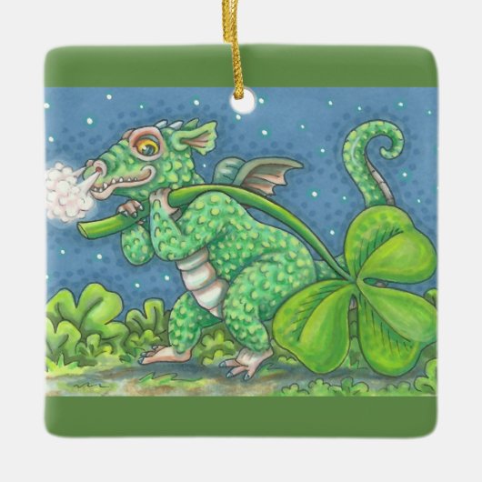 ST. PATRICK'S DAY IRISH DRAGON ORNAMENT Square (Voorkant)