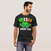 St Patricks Day IRISH DRINK TEAM Ireland Flag T-shirt (Voorkant volledig)