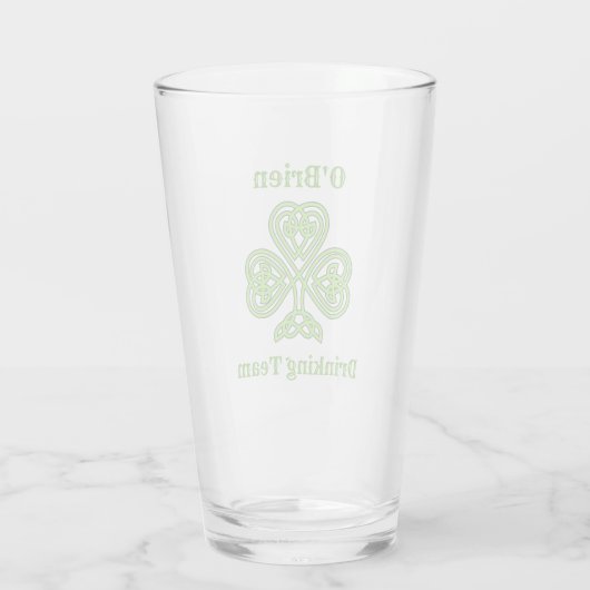 St. Patricks Day Irish Drink Team Shamrock Glas (Achterkant)