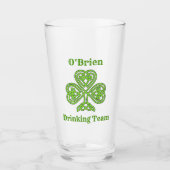 St. Patricks Day Irish Drink Team Shamrock Glas (Voorkant)