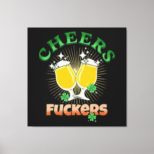 St Patricks Day Irish Drinkin Canvas Afdruk (Voorkant)