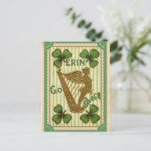 St Patricks Day Irish Erin Go Bragh Briefkaart (Staand voorkant)