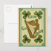 St Patricks Day Irish Erin Go Bragh Briefkaart (Voorkant / Achterkant)