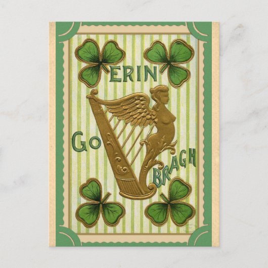 St Patricks Day Irish Erin Go Bragh Briefkaart (Voorkant)
