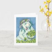 ST. PATRICK'S DAY IRISH EWE GREETTE NOTE KAART B (Gele Bloem)