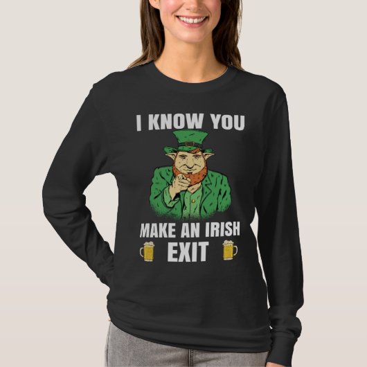 St Patricks Day Irish Exit  St Patricks  2 T-shirt (Voorkant)