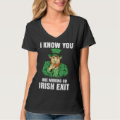 St Patricks Day Irish Exit St Patricks T-shirt (Voorkant)