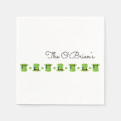 St Patricks Day Irish Family Name Paper Napkin Servet (Voorkant)