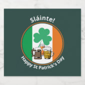 St Patricks Day Irish Flag Bier Etiket (Enkel label)