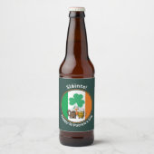 St Patricks Day Irish Flag Bier Etiket (Voorkant)