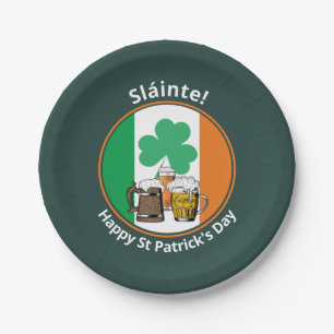 St Patricks Day Irish Flag Papieren Bordje