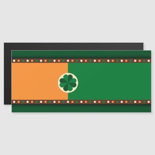 St Patrick's Day Irish Flag Shamrock (Voorkant / Achterkant)