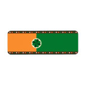 St Patrick's Day Irish Flag Shamrock Etiket (Voorkant)