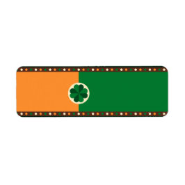 St Patrick's Day Irish Flag Shamrock Etiket