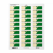 St Patrick's Day Irish Flag Shamrock Etiket (Full Sheet)