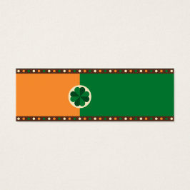 St Patrick's Day Irish Flag Shamrock Mini Visitekaartjes