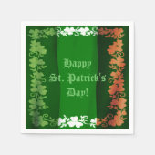 St. Patrick's Day Irish Flag Shamrock Napkins Servet (Voorkant)