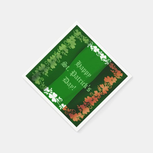 St. Patrick's Day Irish Flag Shamrock Napkins Servet (Hoek)
