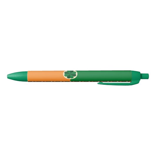 St Patrick's Day Irish Flag Shamrock Zwarte Inkt Pen (Bodem)