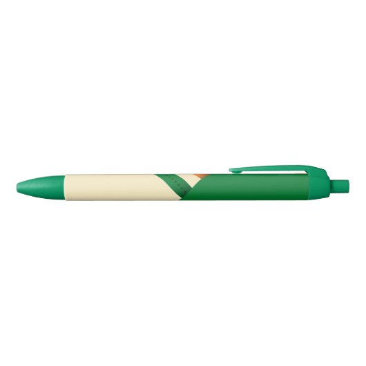 St Patrick's Day Irish Flag Shamrock Zwarte Inkt Pen (Bovenkant)