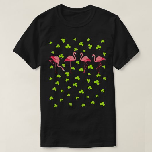 St Patricks Day Irish Flamingo Saint Pattys Paddys T-shirt (Design voorkant)